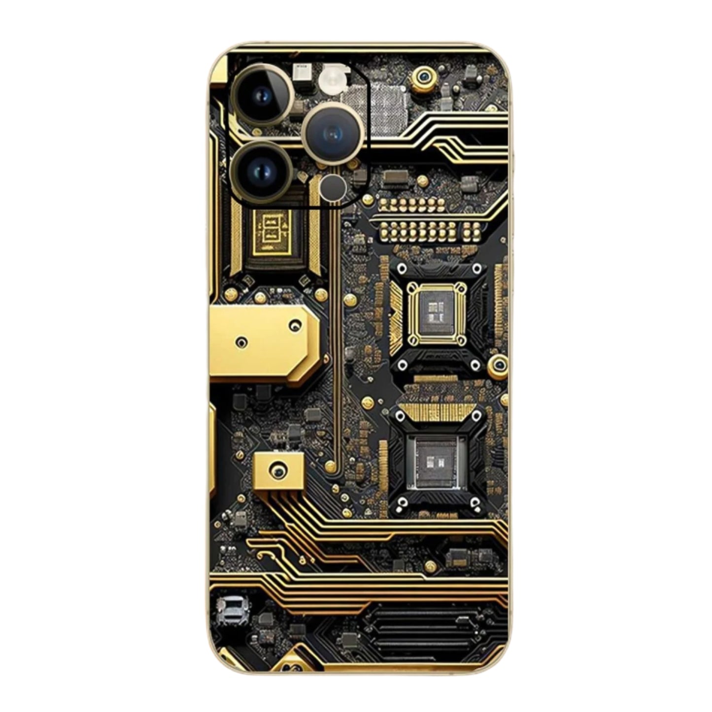 Tech Gold Circuit Mobile Skin BMG-056